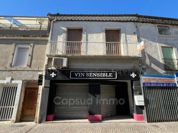 Immeuble de rapport à Sérignan – Local commercial et appartement rénové