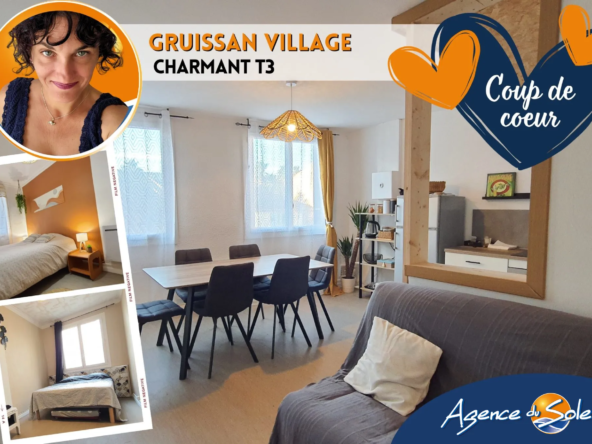 Appartement T3 rénové au cœur de Gruissan, proche commodités
