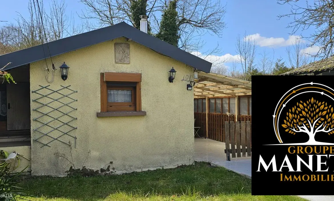 Chalet de loisir à vendre à Lecluse avec terrasse et accès à l’eau 