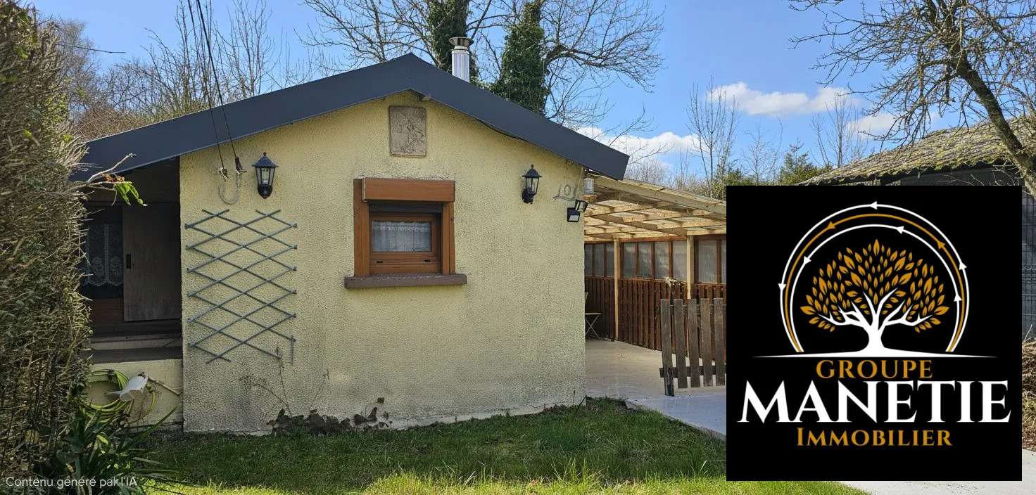 Chalet de loisir à vendre à Lecluse avec terrasse et accès à l’eau 