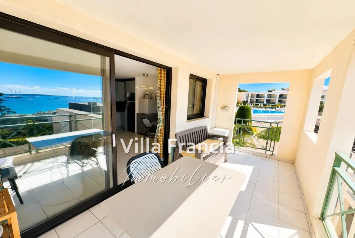 Appartement Vue Mer à Cannes avec Terrasse, Piscine et Parking 