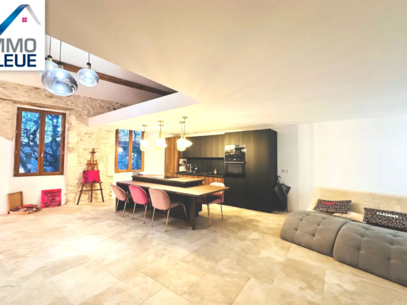 Appartement loft duplex atypique à Martigues Jonquières avec grande pièce de vie et chambres en mansardé