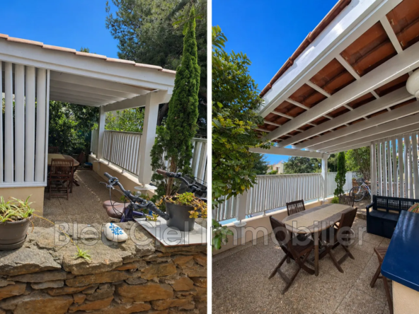 Charmant rez-de-jardin à Gruissan avec terrasse dans résidence sécurisée