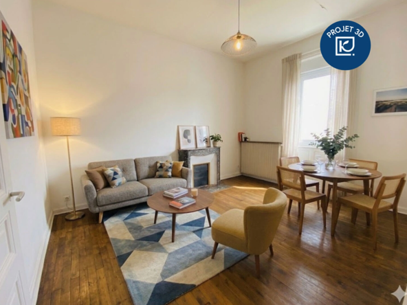 Charmant appartement T2 de 51m² en plein centre de Saint-Brieuc avec parking privé
