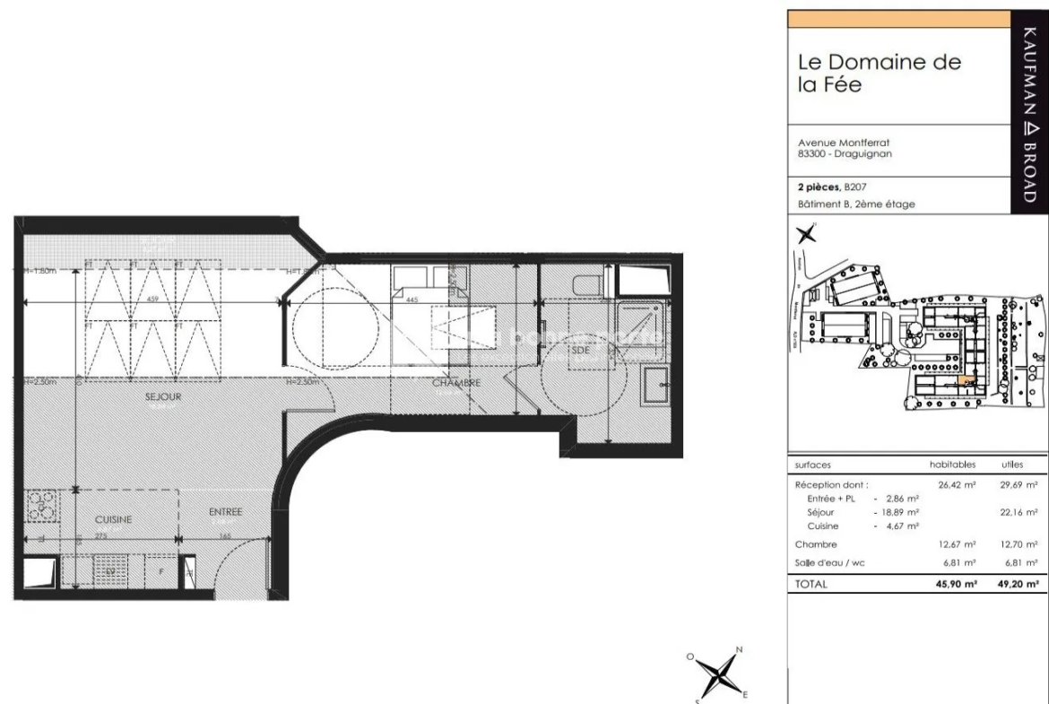 Appartement T2 neuf à vendre à Draguignan proche centre-ville 