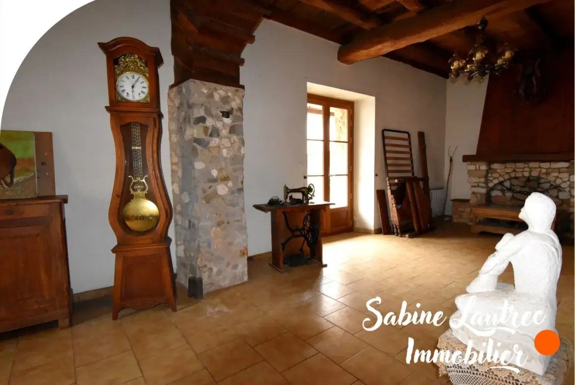 Grande maison de village en pierre à Lombers avec fort potentiel de rénovation 