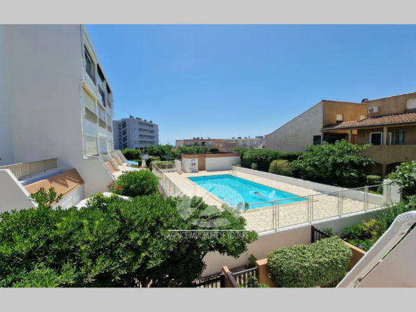 Appartement vue mer à vendre à Valras-Plage - Résidence calme avec piscine