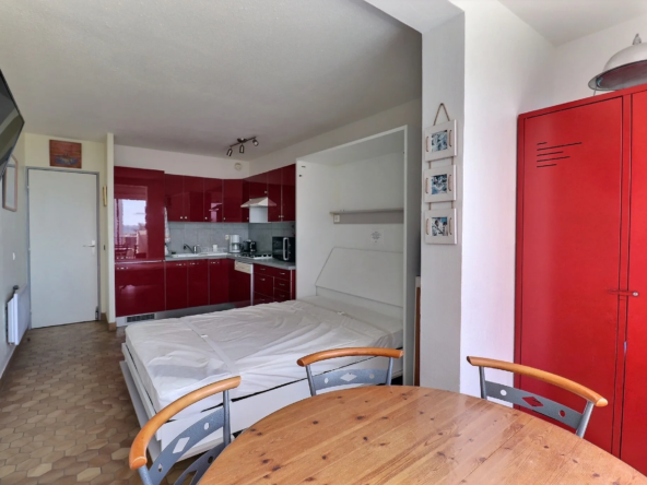 Studio cabine de 30 m² avec vue mer à La Grande Motte – Résidence sécurisée