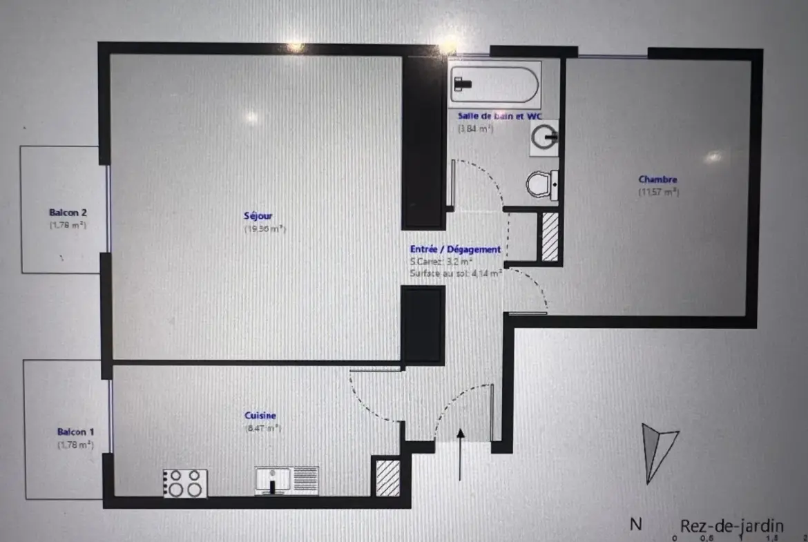 Appartement 2 pièces de 53m² à Nice - Opportunité rare dans un quartier recherché 