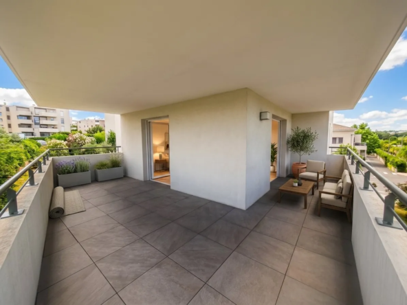 Appartement F1 de 28m² avec terrasse à Montpellier - Idéal Investissement