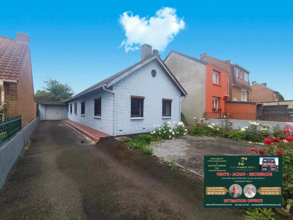 Maison individuelle à rafraîchir avec grand jardin et dépendance à Aulnoye-Aymeries