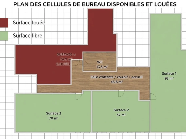 Bureaux à vendre à Oyonnax, rentabilité 9,24 %, centre-ville
