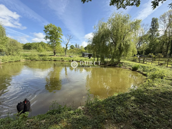 Étang de loisir privé en Vendée avec garage, idéal pour la détente et la pêche