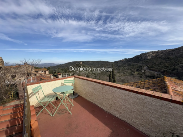 Appartement T2 à vendre à Castelnou avec terrasse et vue dégagée