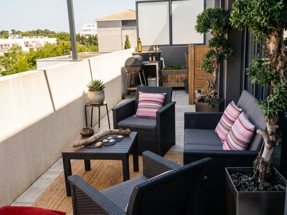 Appartement T4 lumineux avec terrasse de 28m² à Montpellier Estanove