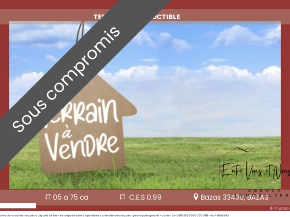 Terrain à bâtir de 575 m² à Bazas, emplacement idéal