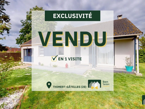 Maison de plain-pied 3-4 chambres à Thimert-Gâtelles avec jardin