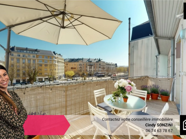 Appartement T5/6 de 103m² avec terrasse à Belfort, Emplacement central