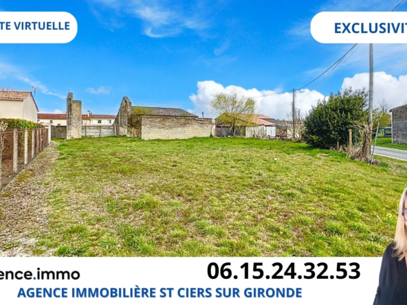 Terrain constructible à Braud-et-Saint-Louis de 673 m² avec viabilités proches