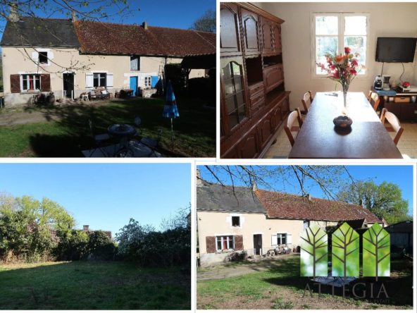 Maison à rénover avec jardin attenant à Jalesches près de Châtelus-Malvaleix