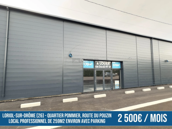Local professionnel de 259 m² à Loriol-sur-Drôme, emplacement stratégique proche de l'A7