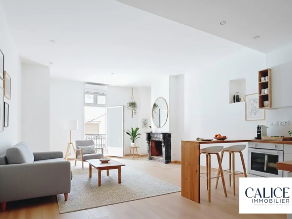 A vendre à Sète, appartement T2 rénové de 50 m² avec balcon dans un quartier paisible