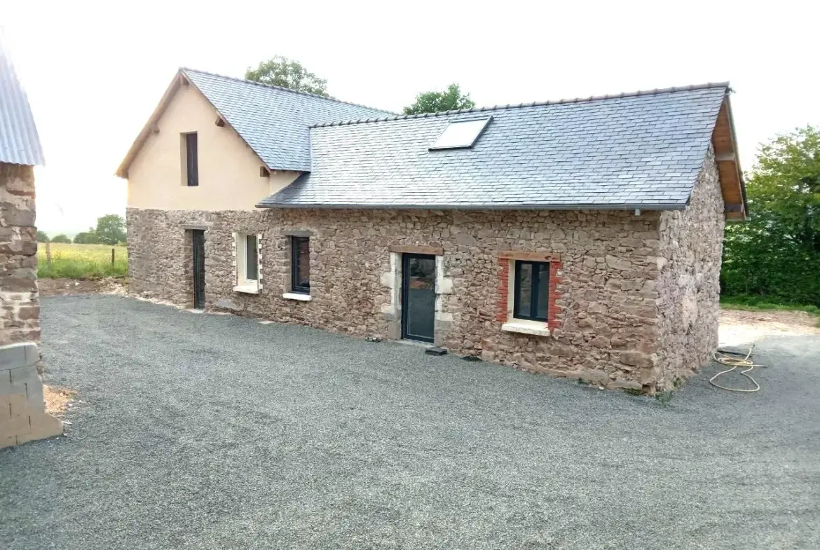 Maison à vendre St Georges sur Erve  Maison de campagne à finir de rénover 144 m² avec grand terrain - calme et potentiel 