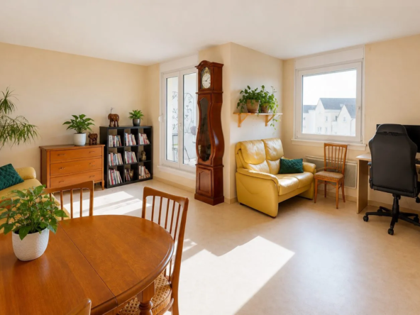 Appartement 3 pièces de 70,95 m² avec balcon à Bischheim, locataire en place