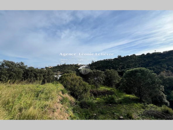 Terrain viabilisé de 622 m² aux Issambres avec vue colline, idéal pour construire une résidence