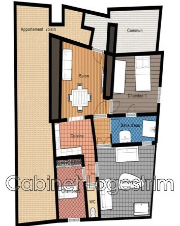 À vendre à Congénies : plateau de 70 m² avec terrasse de 25 m² à aménager