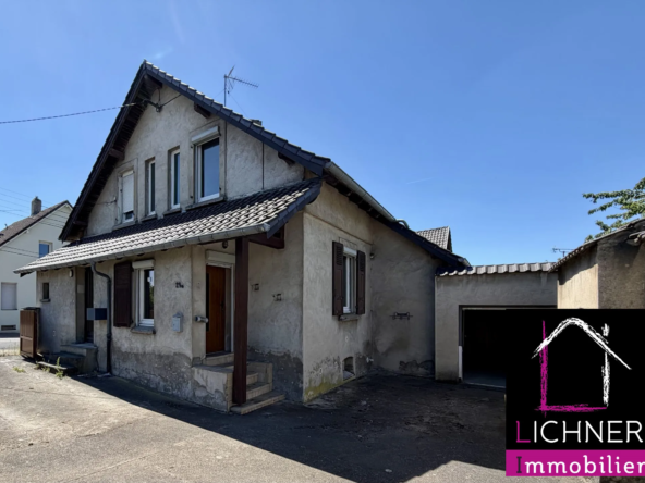 Maison à rénover de 86 m² avec 2 chambres et jardin dans l'Hôpital