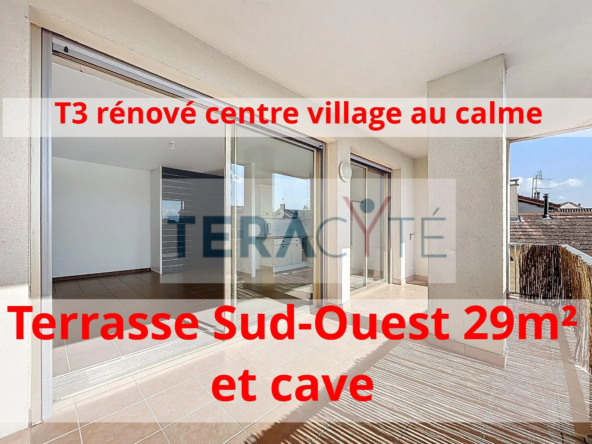 Bel appartement T3 avec grande terrasse à Villars-les-Dombes