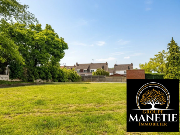Terrain constructible viabilisé à vendre à Brebières de 773 m²