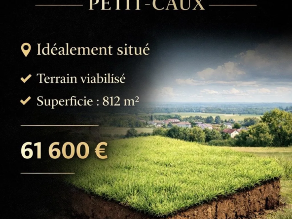 Terrain constructible à vendre à Petit-Caux, prêt à bâtir, situé dans un cadre paisible avec vue mer