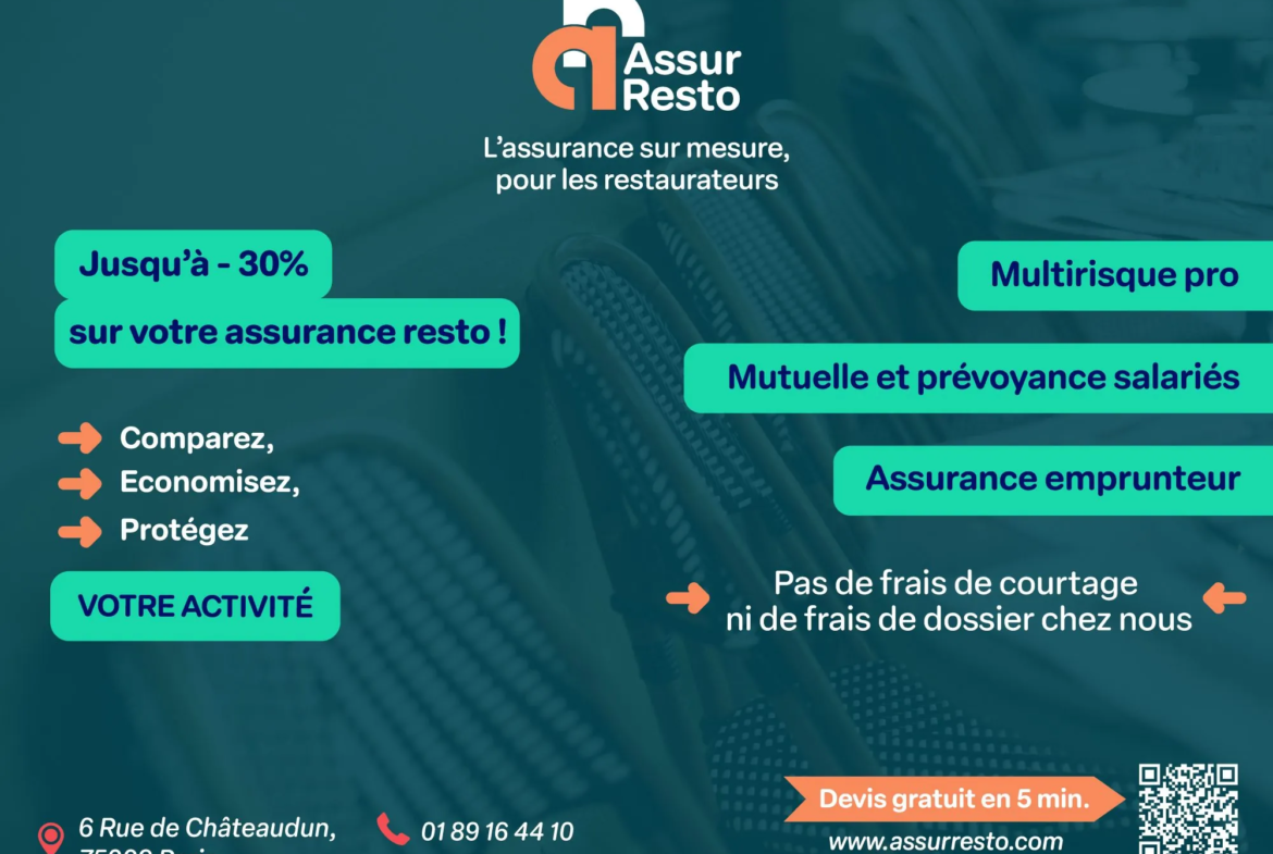 Fonds de commerce en restauration avec extraction haute puissance à Paris 9e 