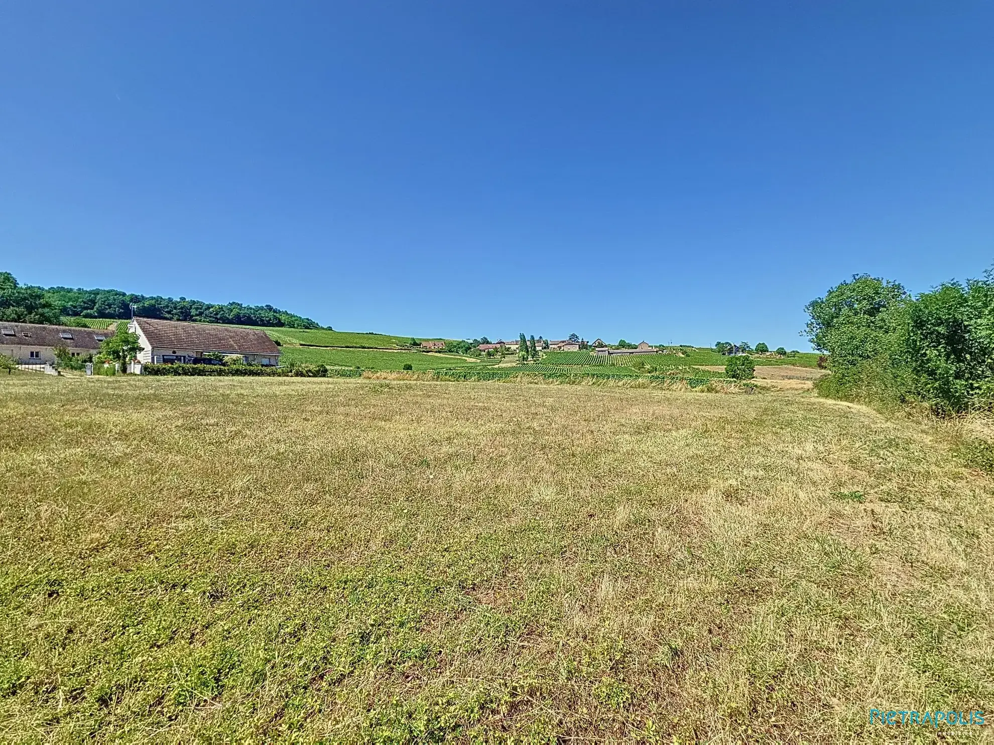 Terrain constructible à Buxy avec vue sur la campagne - Divisible et proche commodités 