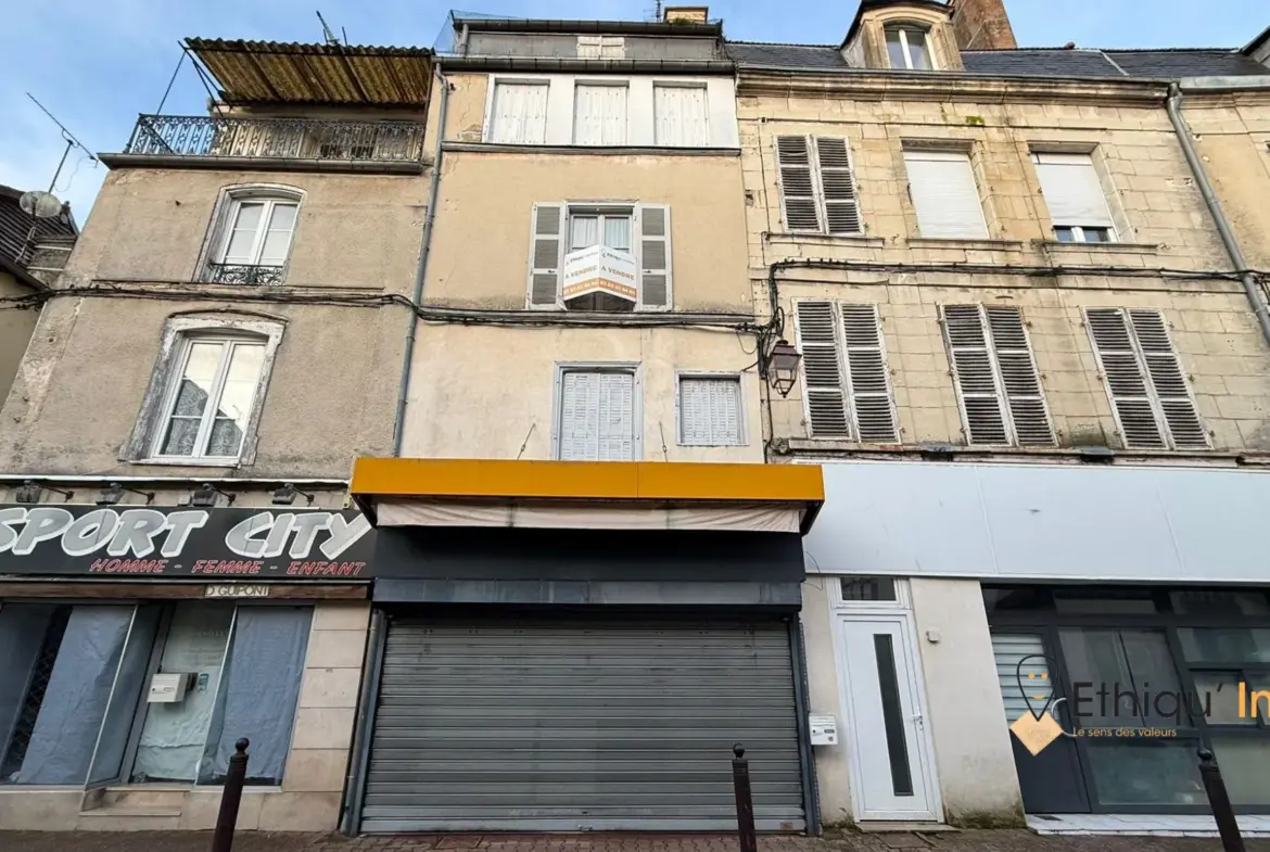 Immeuble rénovable en centre-ville de Bar-sur-Aube avec fort potentiel 