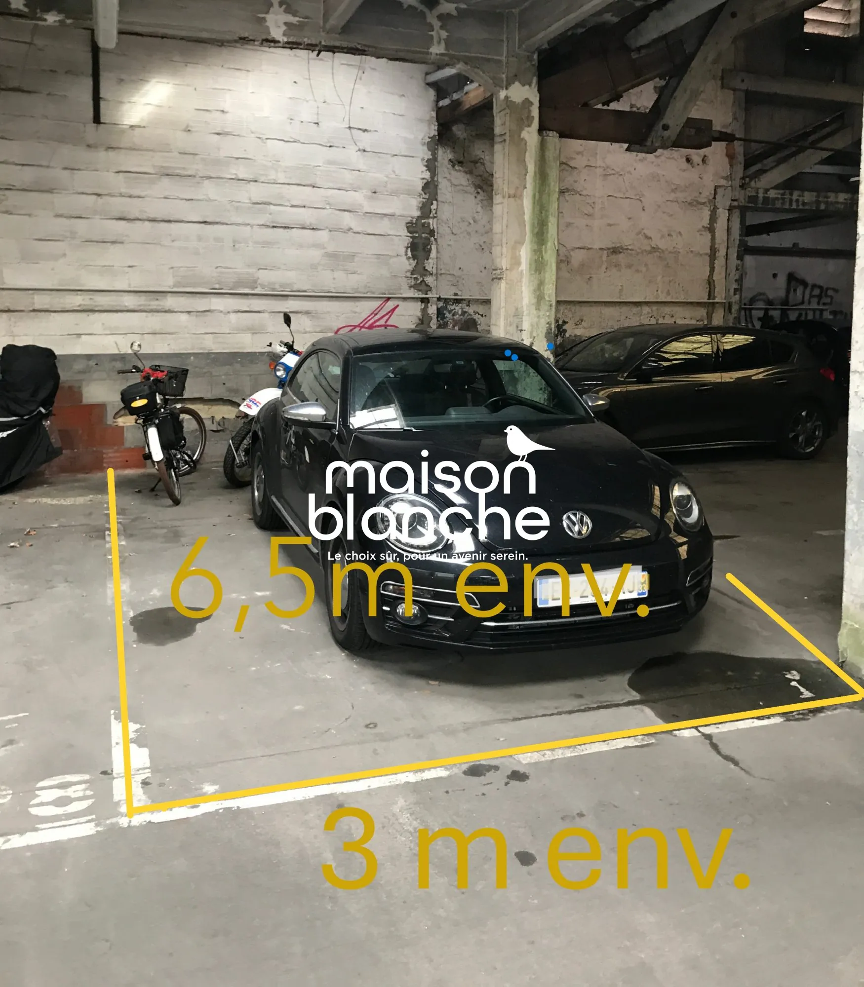 Stationnement sécurisé de 12 m² à Bordeaux - Parking privatif électrifié 