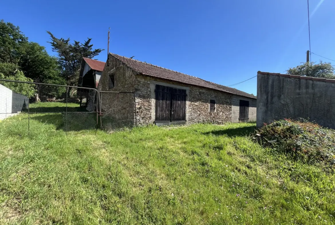 Dépendances en pierres avec terrain à Saint Lumine de Coutais - Cadre bucolique 