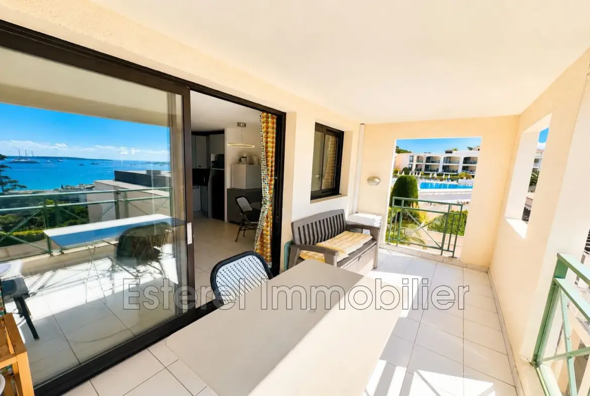 Appartement 2/3 pièces avec vue mer à Cannes - Piscine et terrasse 