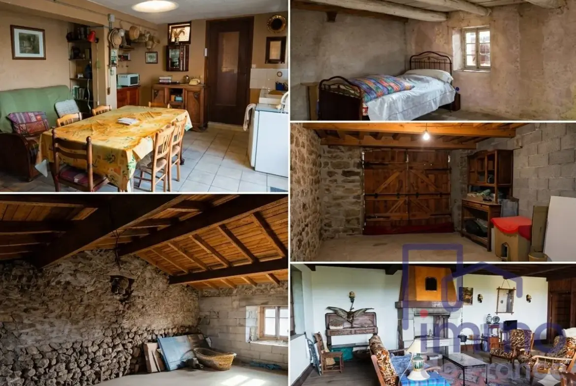 Maison en pierre rénovable de 150m² avec terrasse à Chaspinhac 