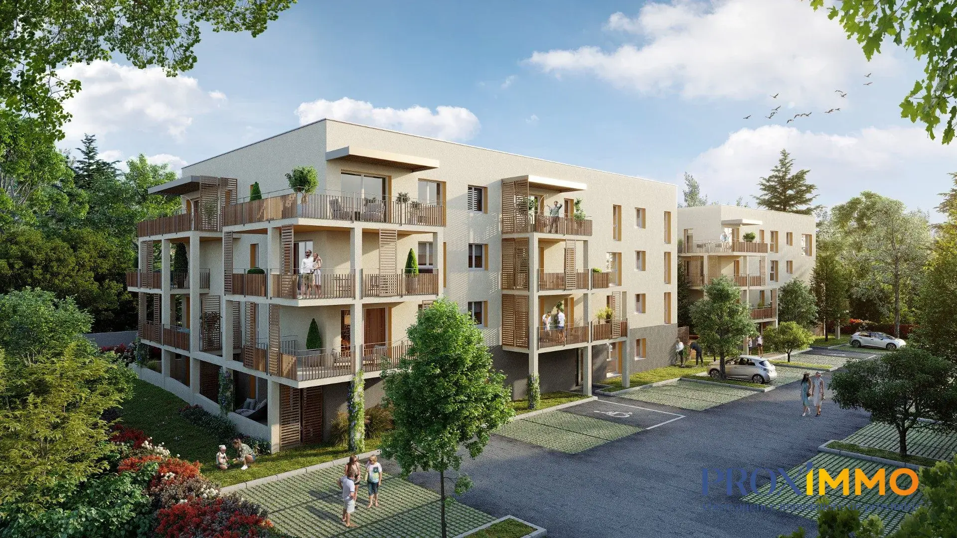 Appartement neuf à Tullins – Résidence Les Robinsons, vue sur le Vercors 