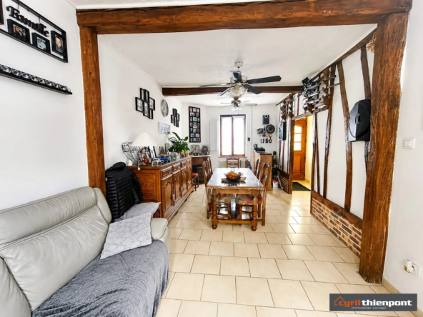 À vendre maison de ville à Oisemont avec 3 chambres, dépendance et jardin