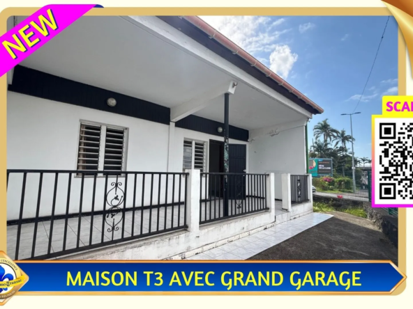Spacieuse maison de plain-pied avec grand garage au centre de Saint-André