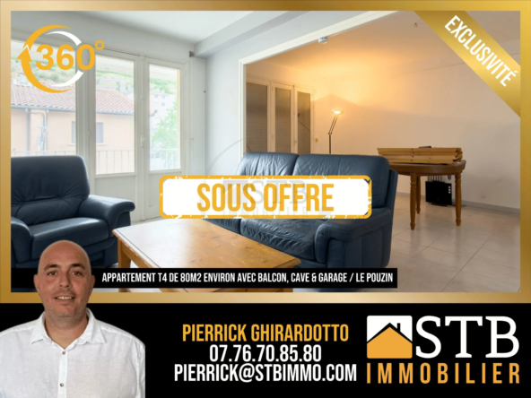 Appartement d'environ 84 m² à vendre au Pouzin, idéal investissement locatif