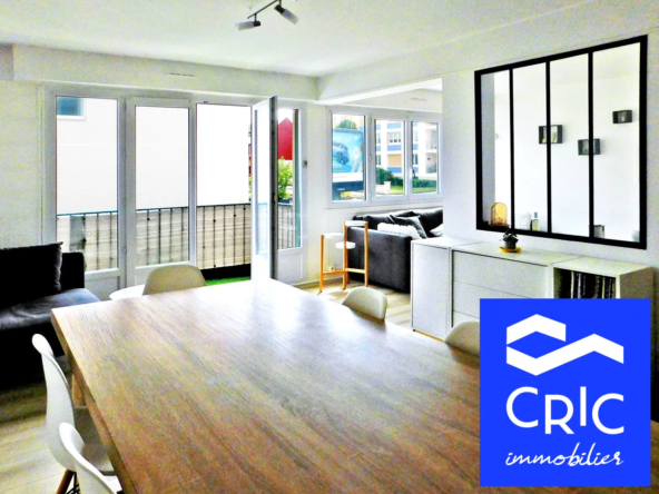A vendre appartement F3 lumineux de 70m² au Havre, avec balcon et cave
