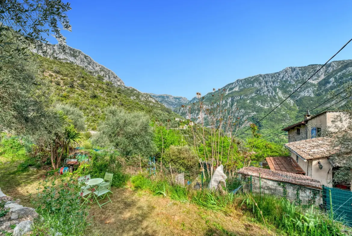 Belle maison de 2011 avec 3 chambres, jardin et vue dégagée à Utelle 