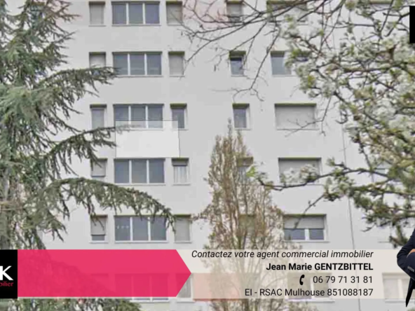 Appartement 4 pièces à Mulhouse avec balcon, cave et vue dégagée