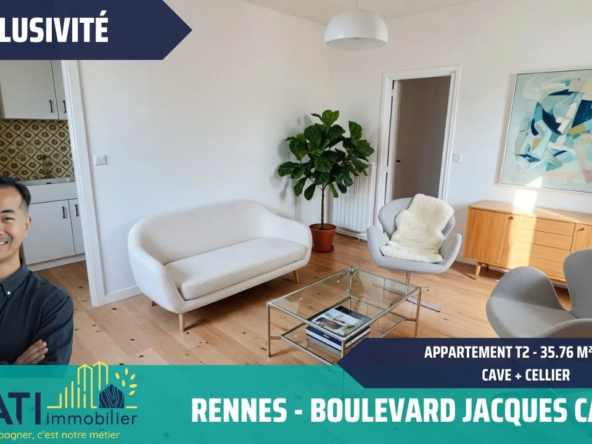 Appartement T2 de 35,76 m² à Rennes secteur Jacques Cartier