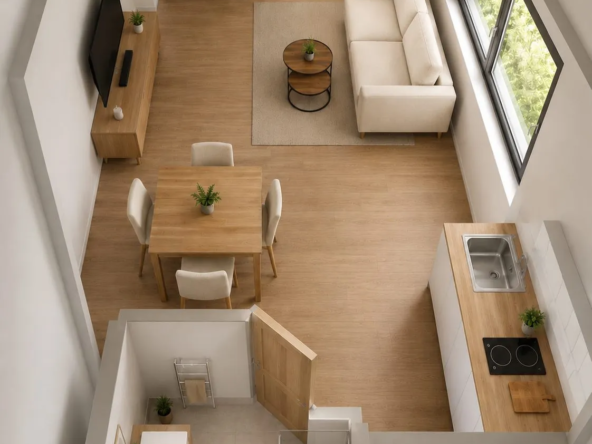Plateau à rénover de 22 m² à Saint-Genis-Laval, potentiel locatif élevé